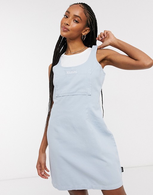 Kickers relaxed mini pinafore dress with embroidered logo
