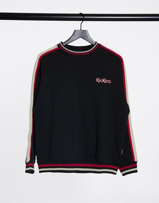 Kickers relaxed sweatshirt with embroidered logo and retro stripe