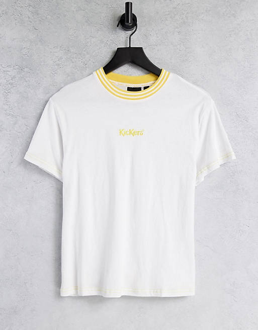 Women Kickers relaxed t-shirt with pastel embroidery logo 