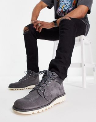 Kickers Rover ankle boots in dark grey leather - ASOS Price Checker