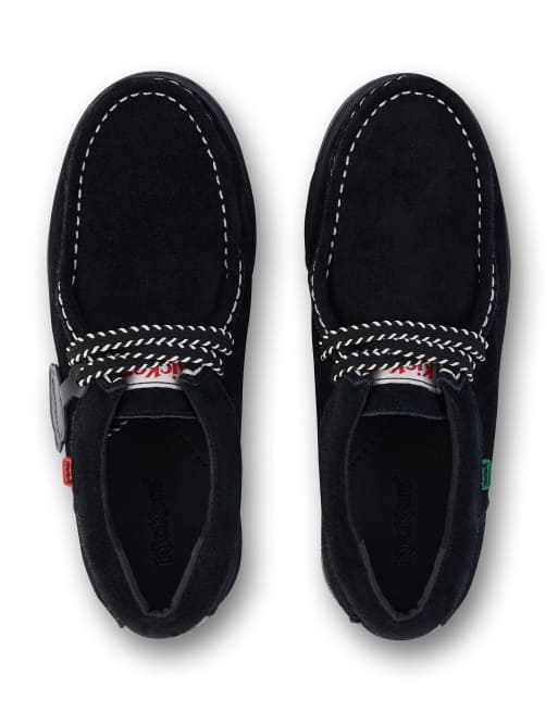 Kickers Shoe lennon wall suede shoe in black ASOS