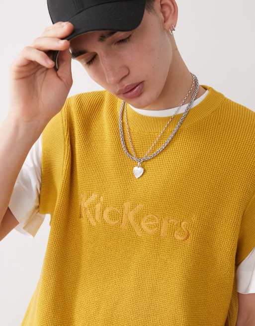 Kickers - Smanicato in maglia giallo ocra, 3 di 4