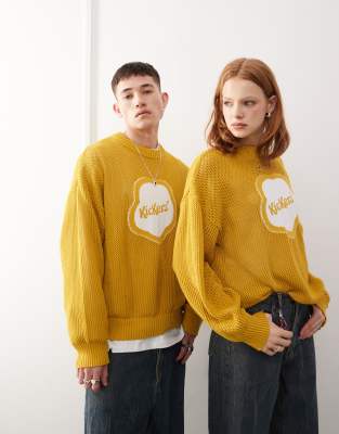 Kickers - Sweat unisexe à logo Kickers - Jaune