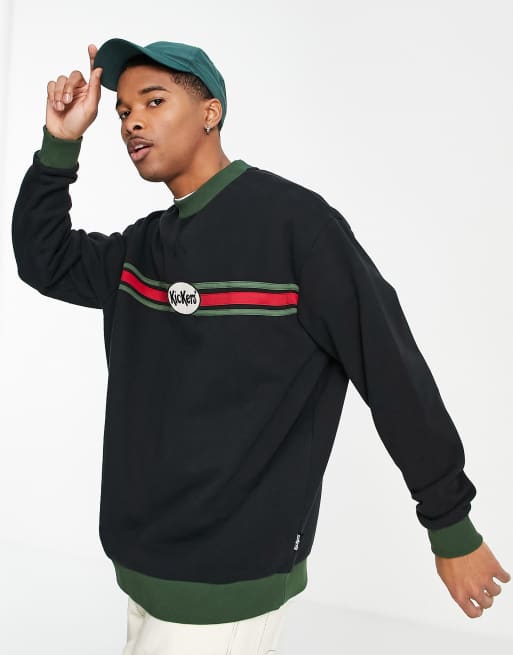 Kickers - Sweatshirt i sort med ovalt logo