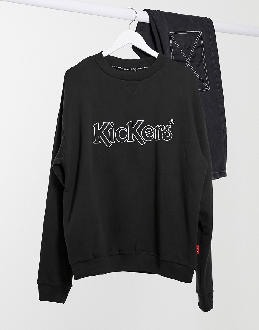 Kickers - Sweatshirt met ronde hals en logo in zwart