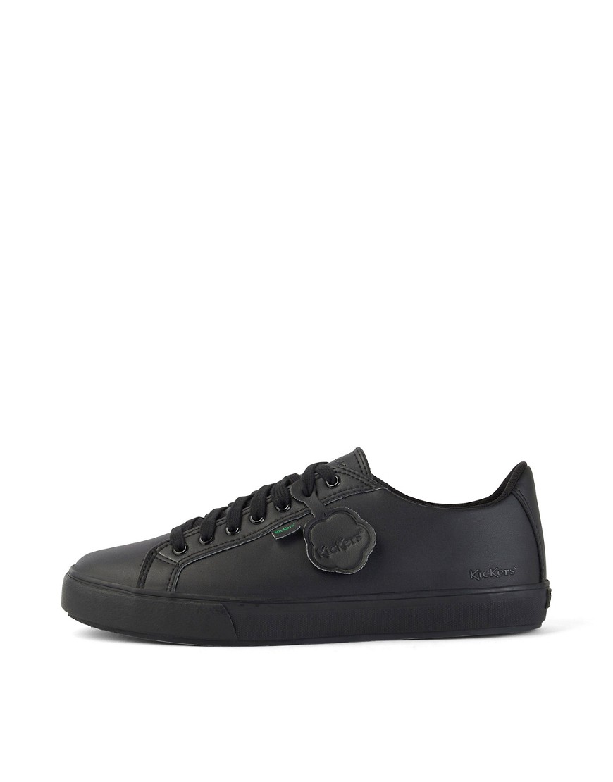 Kickers tovni vegan lace up shoes in black