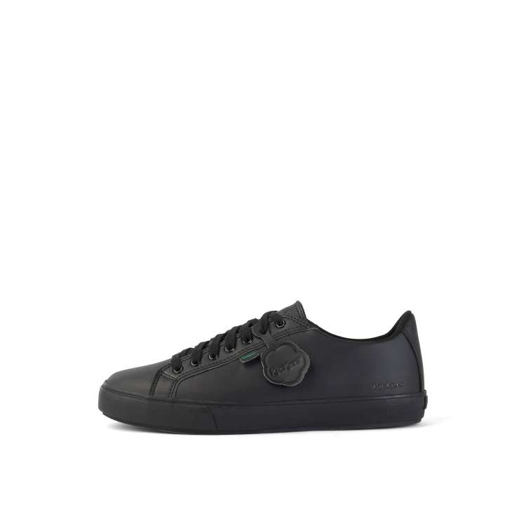 Kickers black tovni on sale lacer flat shoes