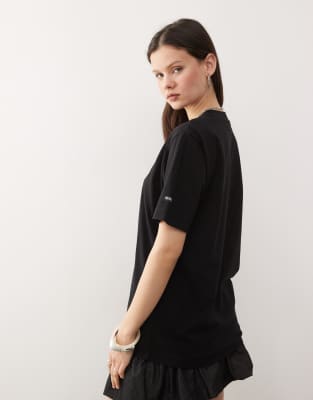 Kickers Unisex Oversized Graphic T-shirt In Black