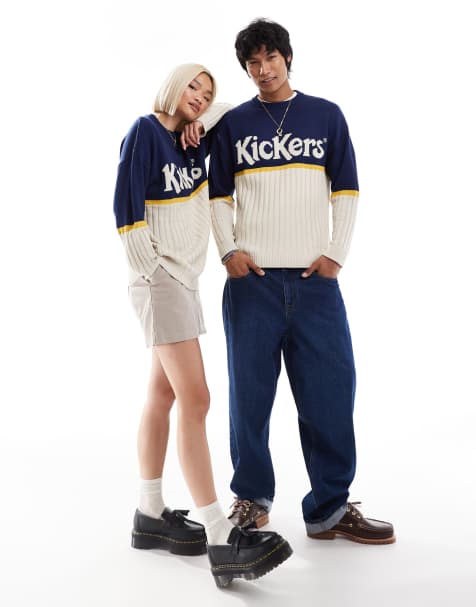 Kickers - Unisex - Trøje i blandet ribstrik med klassisk logo - view 1