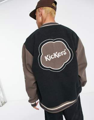 Kickers Varsity Jacket In Brown