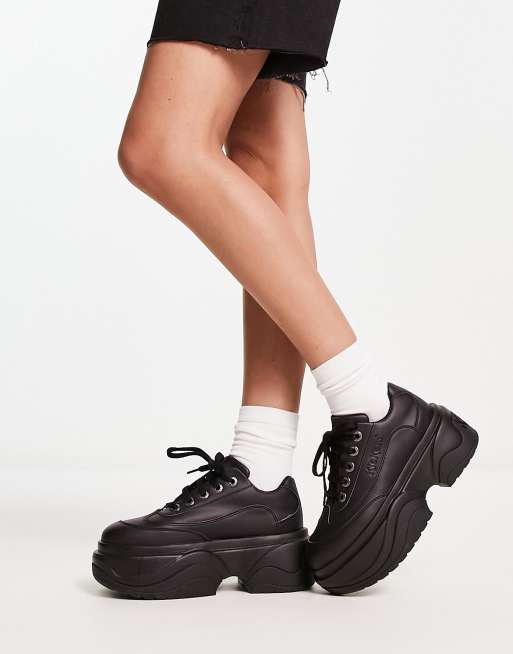 Kickers Vegan-Friendly Kade lo platform sneakers in black | ASOS