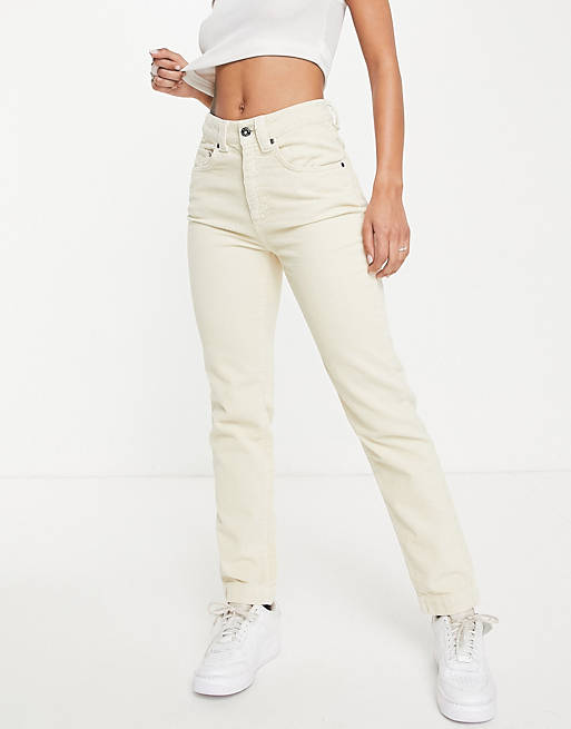 Kickers wide leg pants with embroidered pocket logo in cord