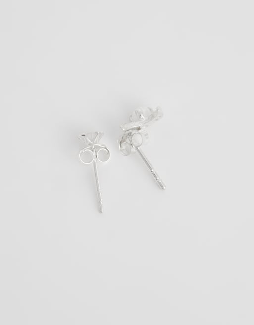 Kignsley Ryan - Orecchini a bottone a forma di stella e mezzaluna in argento sterling con gemme irregolari, 4 di 4