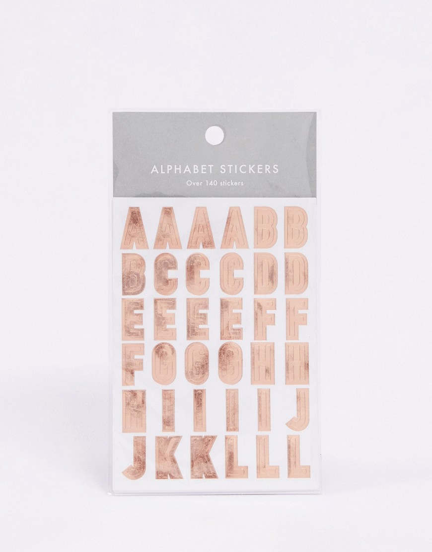 Kikki K - Confezione da 2 adesivi con lettere dell'alfabeto-Multicolore