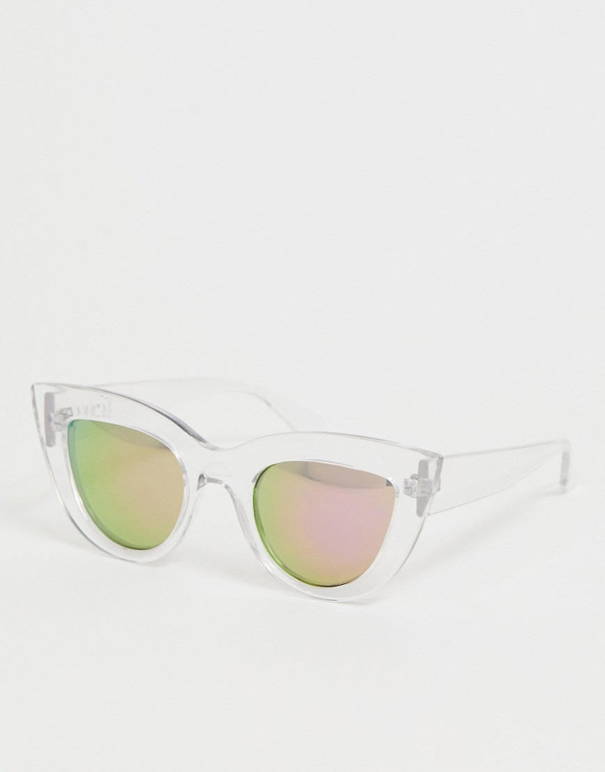 Kimberly solbriller, cateye, i klart materiale fra Skinnydip-Gennemsigtig