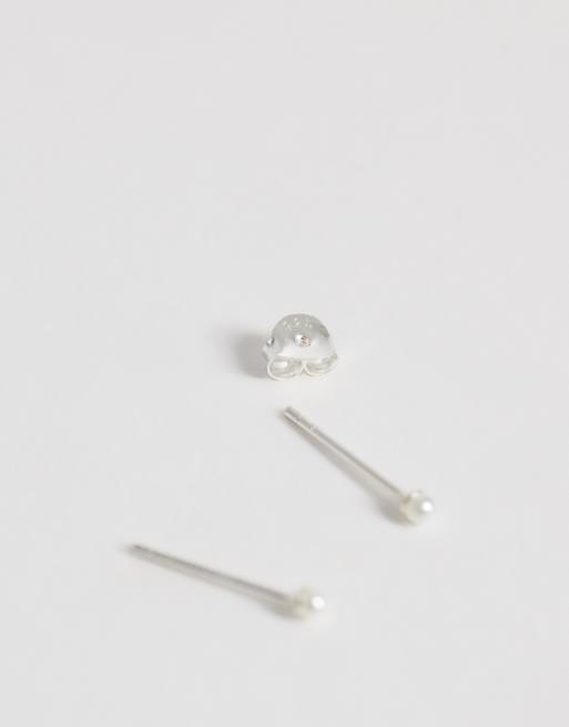 Kinglsey Ryan 2mm faux pearl stud, 3 of 4