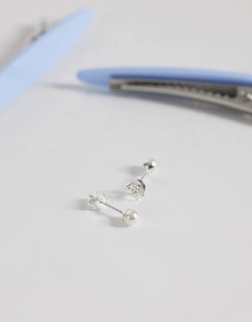 Kinglsey Ryan - Oorknopjes van 4mm met imitatieparels, 2 van 4