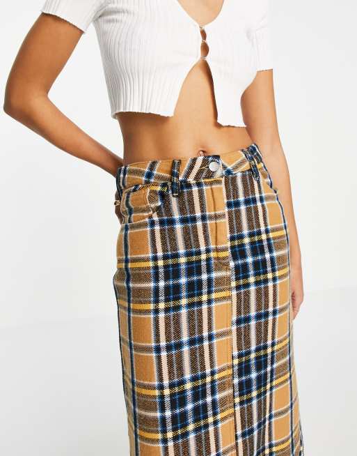 Flannel check clearance skirt