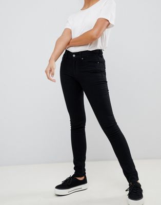 Kings Of Indigo - Juno - Skinny jeans met hoge taille van biologisch katoen-Zwart