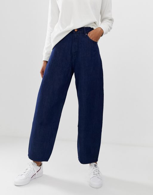 Kings Of Indigo leila hem detail wide leg jean