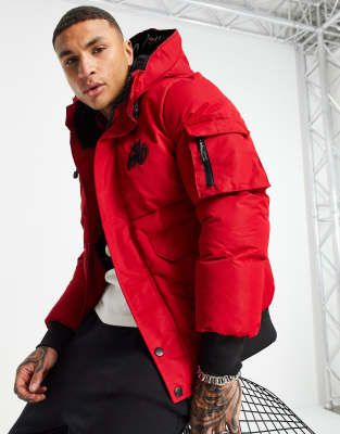 Kings will dream branton shop fur trim jacket red