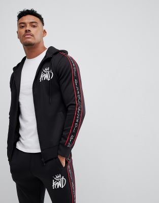 kwd black and red tracksuit