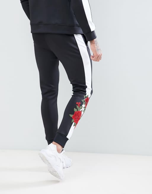 Rose best sale print joggers