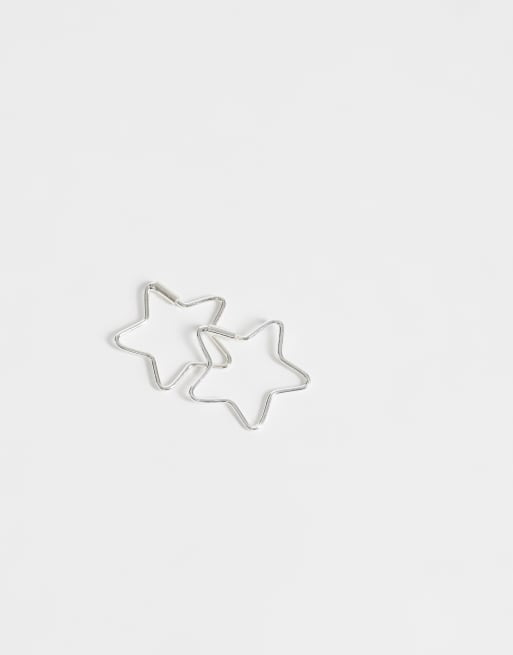 Kingsey Ryan star hoops in sterling silver, 2 of 4