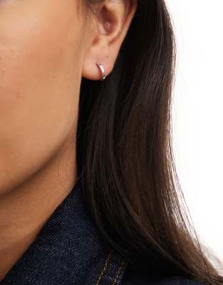 10mm flat hoop earrings in sterling silver