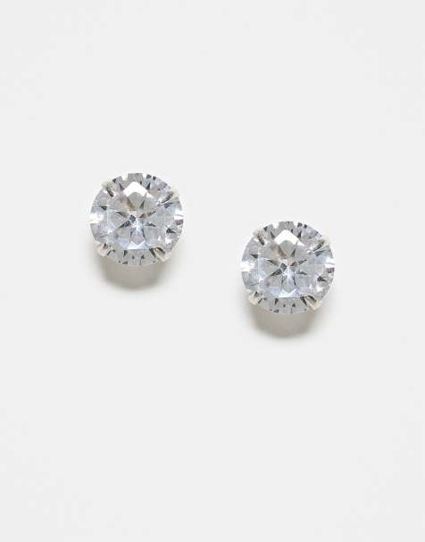 Kingsley Ryan 10mm gem set round stud earrings in sterling silver - view 1