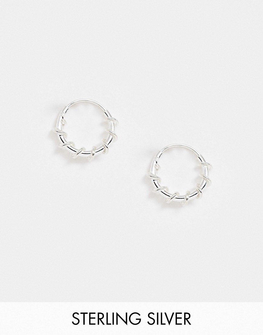 Kingsley Ryan 10mm twist hoop earrings in sterling silver