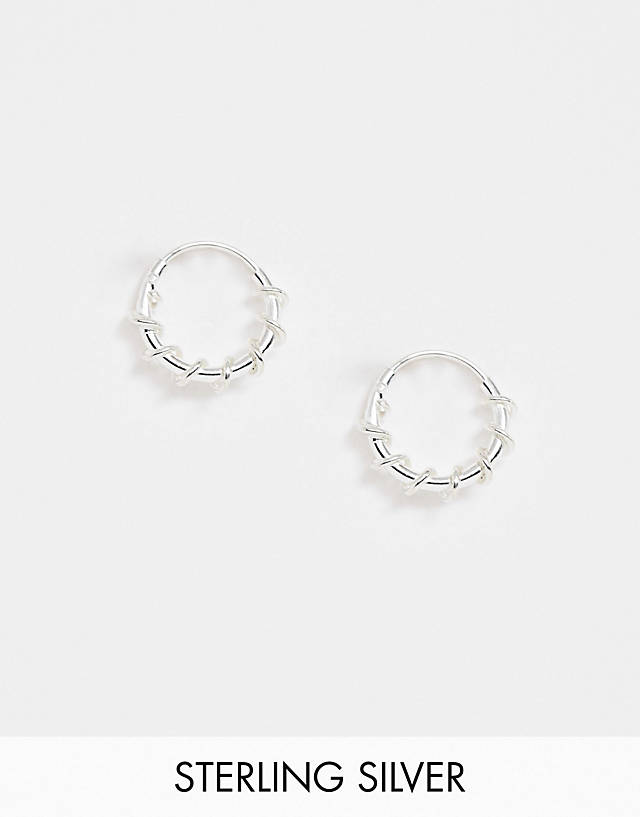 Kingsley Ryan - 10mm twist hoop earrings in sterling silver