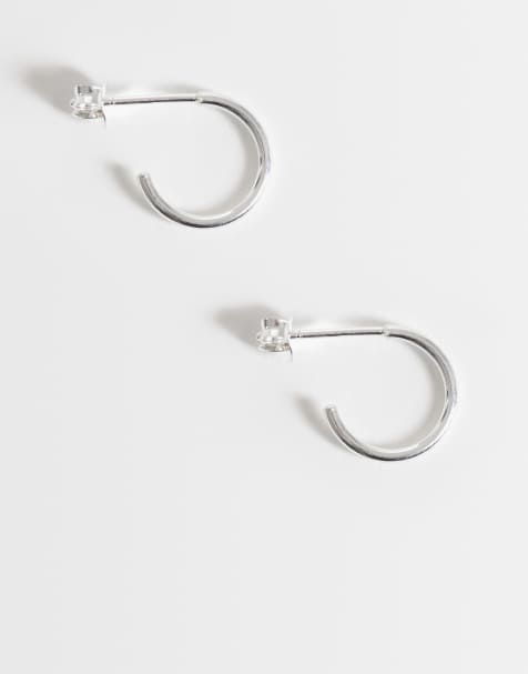Kingsley Ryan 12mm open hoop earrings in sterling silver - view 1