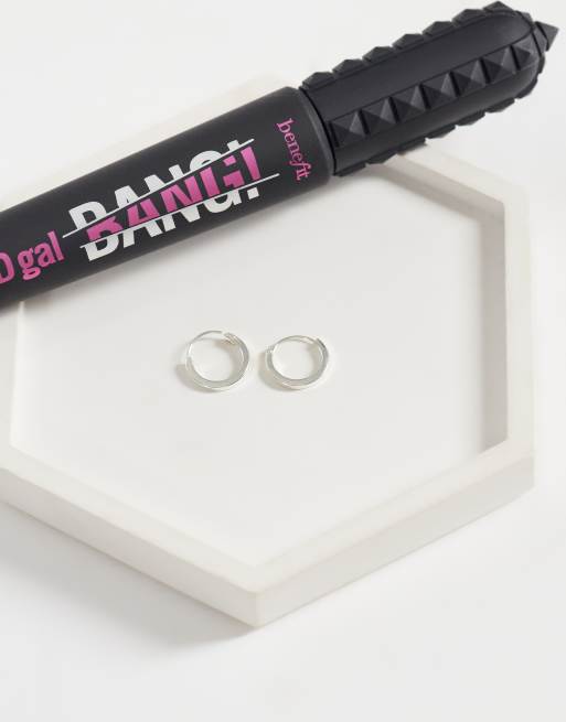 Kingsley Ryan 12mm square cut hoops in silver, 3 of 4