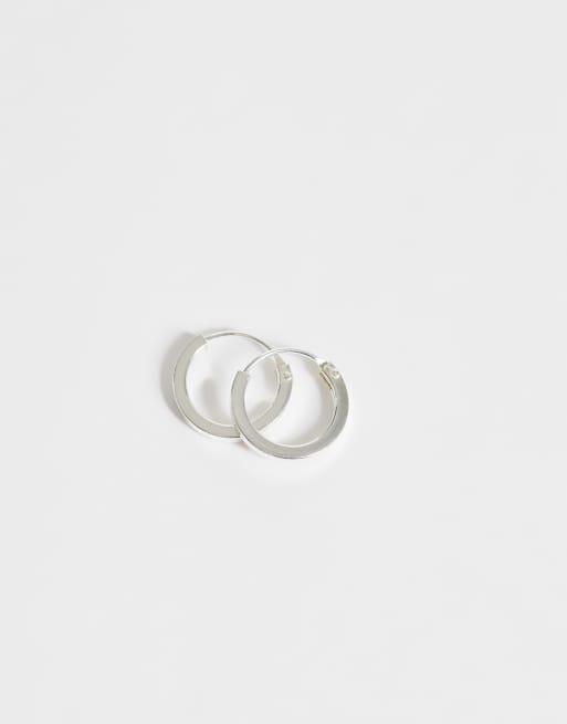 Kingsley Ryan 12mm square cut hoops in silver, 4 of 4