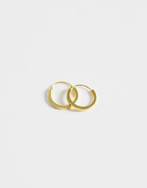 Kingsley Ryan 12mm square cut hoops in sterling silver, 2 of 4