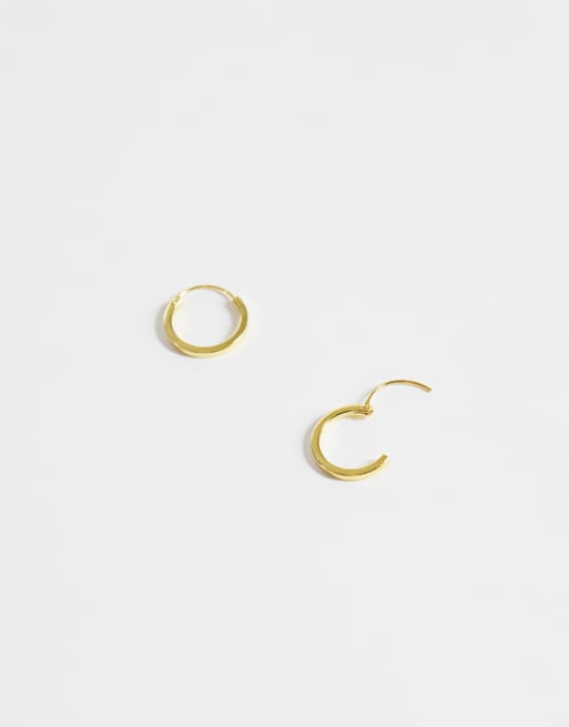 Kingsley Ryan 12mm square cut hoops in sterling silver, 3 of 4