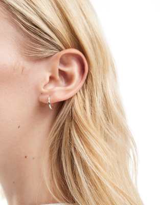 12mm twisted hoop earrings in sterling silver