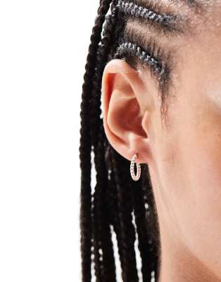 Kingsley Ryan Kingsley Ryan 14mm ball effect hoop earrings in sterling silver