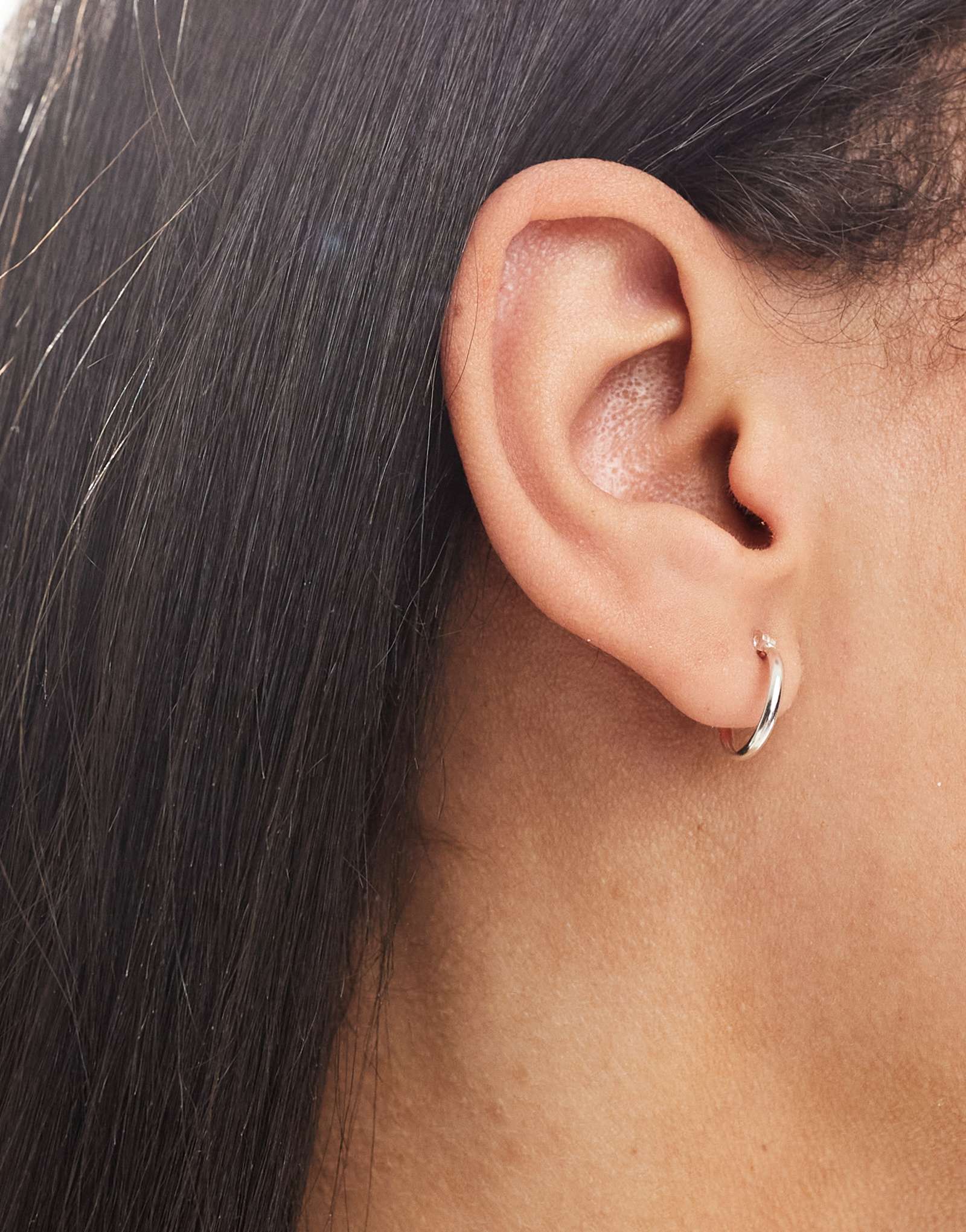 Серьги-кольца Kingsley Ryan диаметром 14 мм из чистого серебра