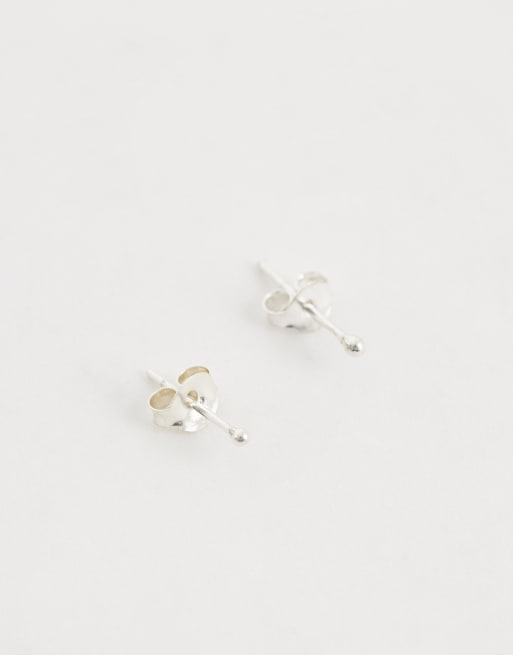 Kingsley Ryan 1.5mm ball stud earrings in sterling silver, 4 of 4