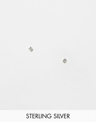 Kingsley Ryan Kingsley Ryan 1.5mm crystal stud earrings in sterling silver