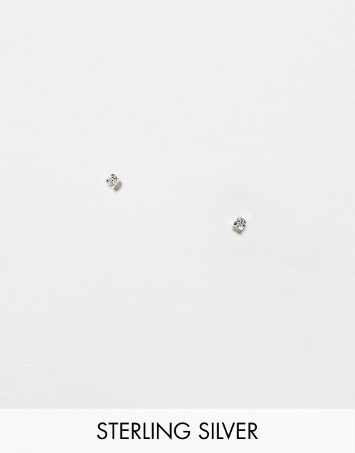 Kingsley Ryan 1.5mm crystal stud earrings in sterling silver