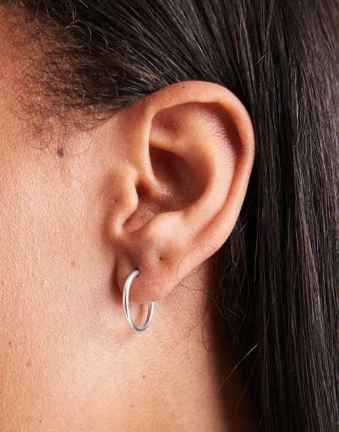 Kingsley Ryan 16mm classic hoops in sterling silver - view 1