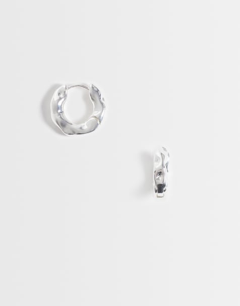 Kingsley Ryan 18.5mm chunky oorringen in sterling zilver verguld messing - view 1