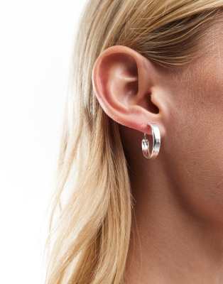 20mm wire hoop earrings in sterling silver