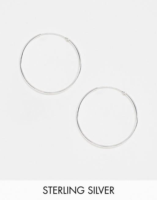 35mm silver deals hoop earrings