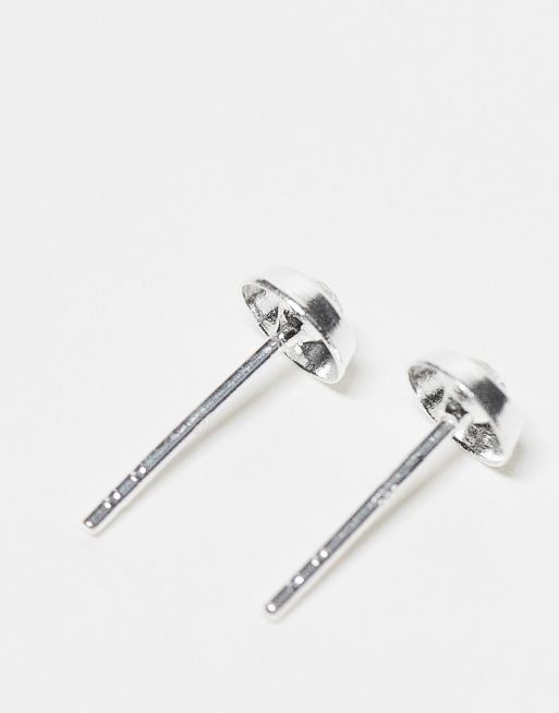 Kingsley Ryan 4mm bezel set round gem stud earrings in sterling silver, 2 of 4