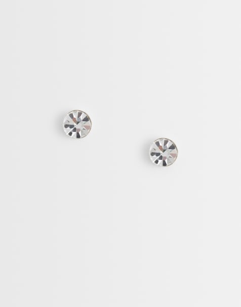 Kingsley Ryan 4mm gemset round stud earrings in sterling silver - view 1