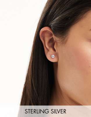 Kingsley Ryan Kingsley Ryan 5mm crystal round stud earrings in sterling silver